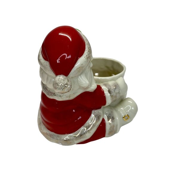Lenox Santa Tea Light Holder Ceramic Christmas Decoration - Picture 4 of 7